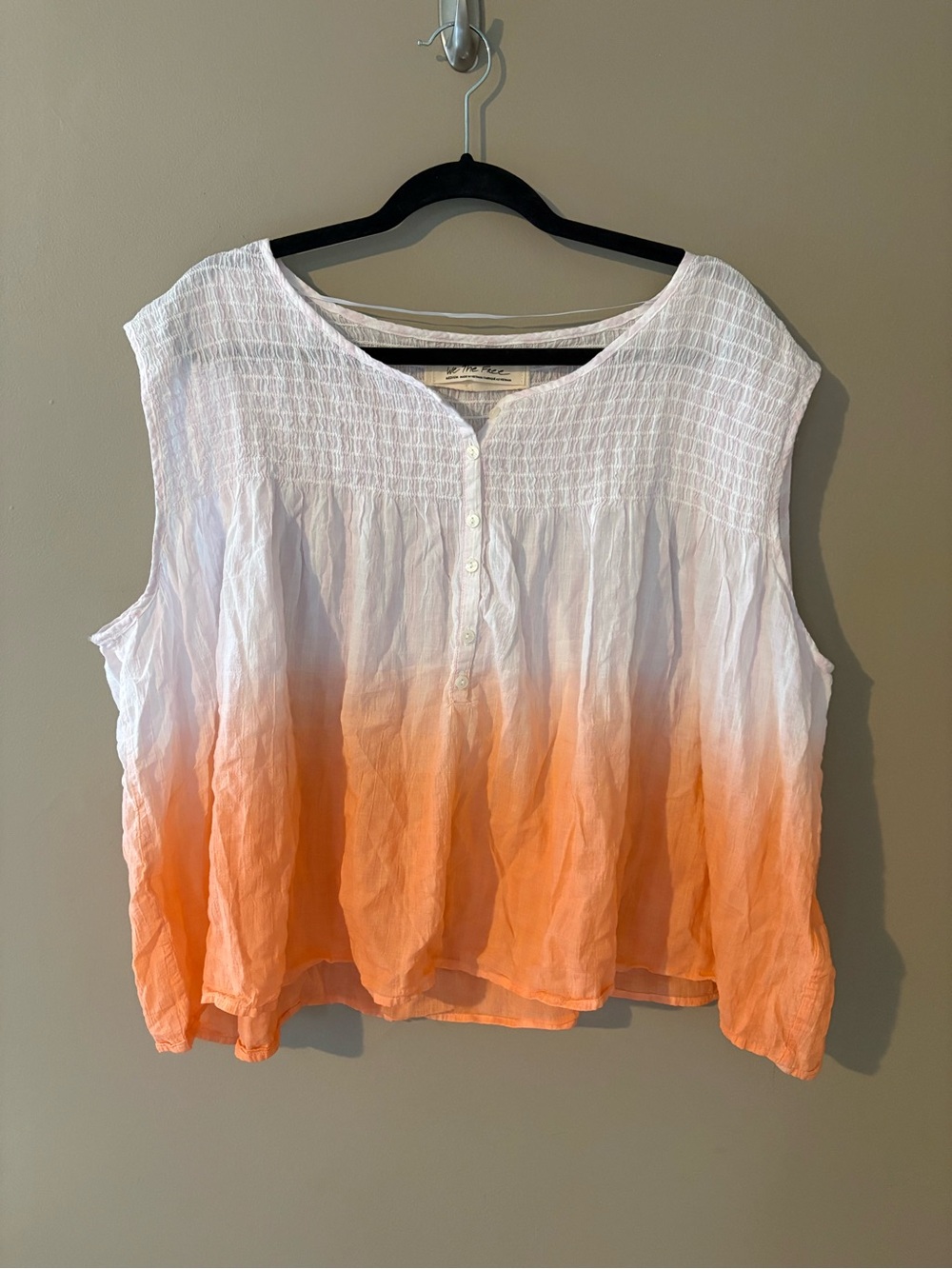 NWT Free People Women’s Little Bit of Something Ombré Top Medium Boho Coastal